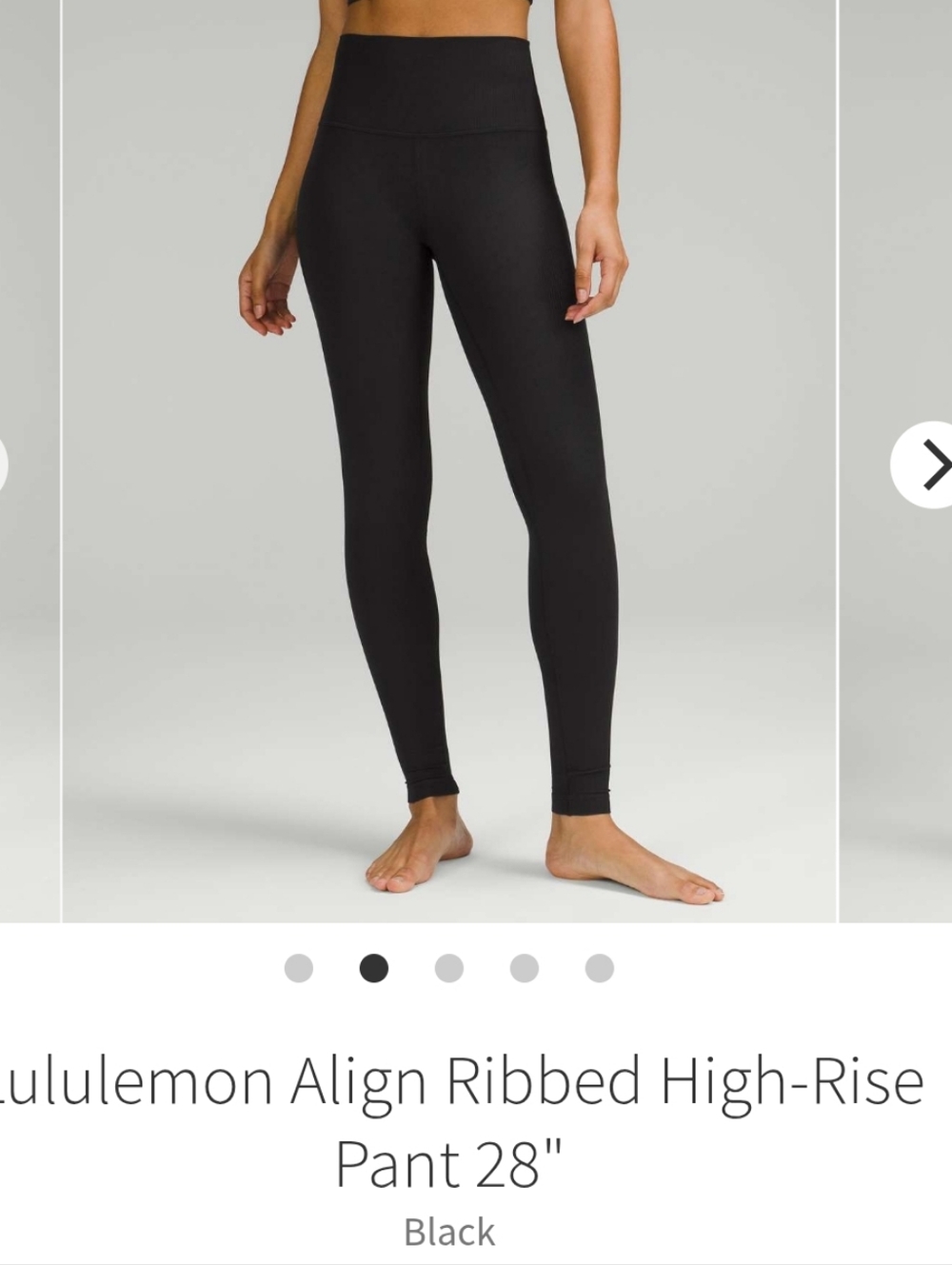 lululemon athletica Black High-Rise Align Ribbed Leggings W5EU7S